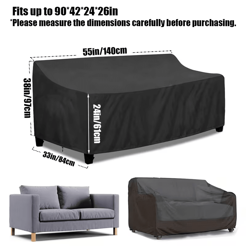 Heavy - duty Outdoor Sofa Cover for Two - seater