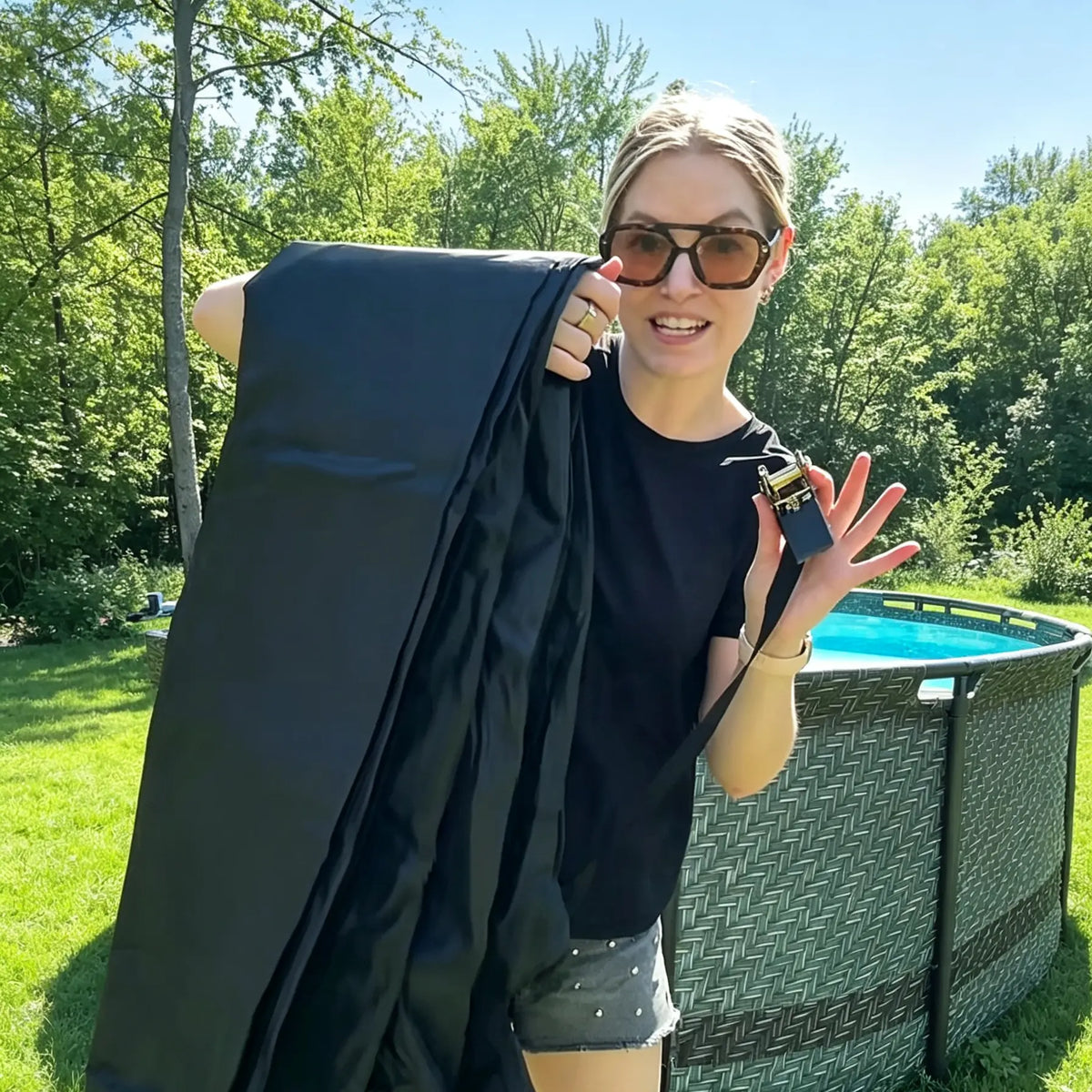 Cleaning and caring for an above-ground pool cover