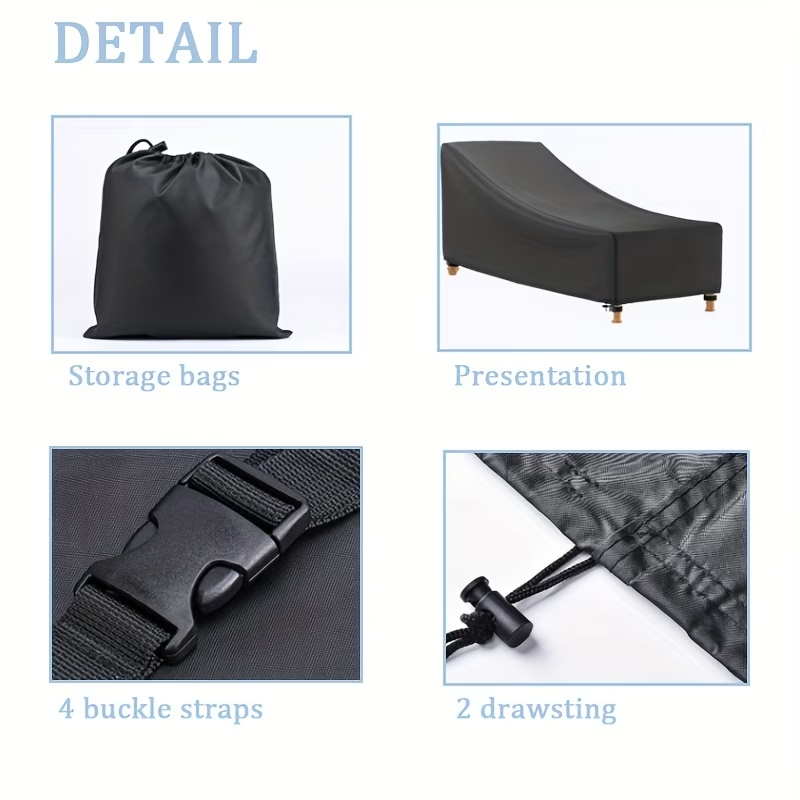 Polyester Oxford Cloth Outdoor Lounge Chair Covers