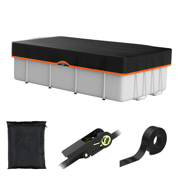 Easy-installed Retangular Oxford Swimming Pool Cover with Reflective Strips