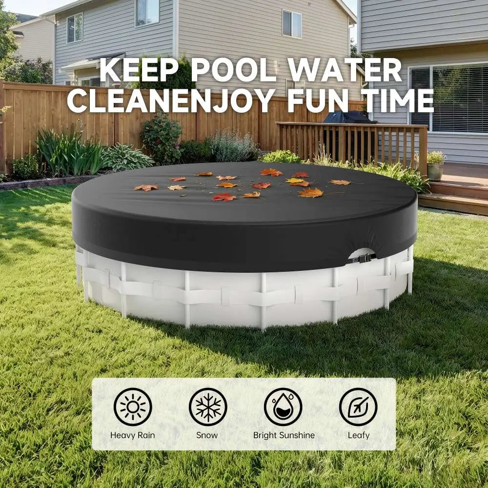6' Round Pool Cover for Above Ground Pools - Oxford with Cable - KS9527