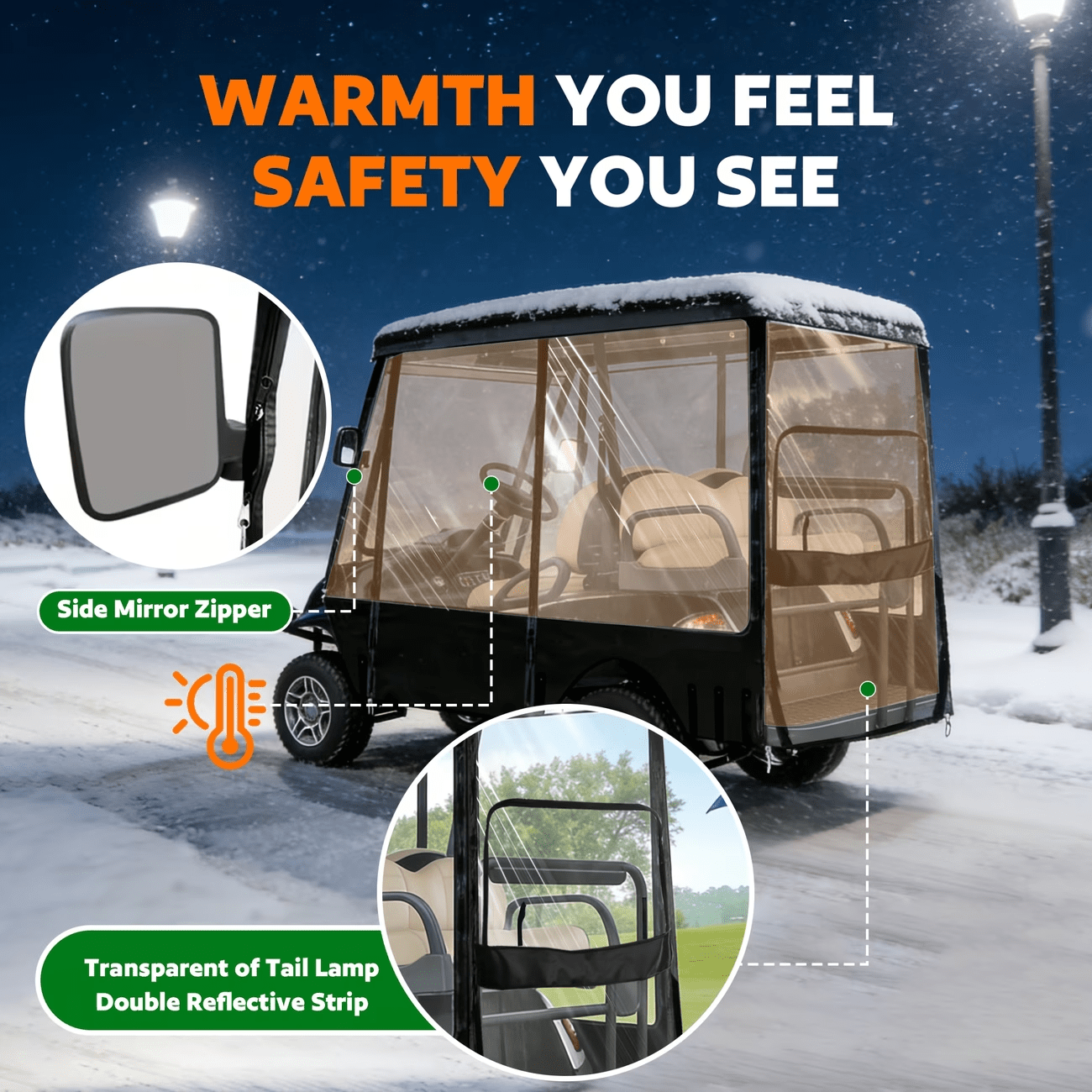 Golf Cart Covers Is Made of 420D Durable Polyester