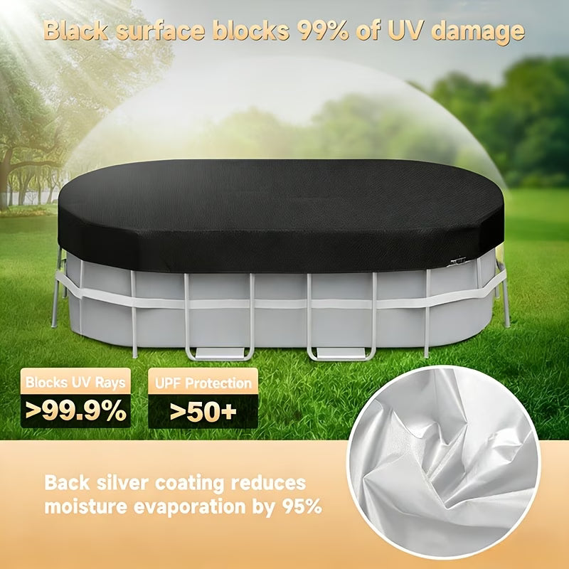 Elastic Band Black Trim 18*34' - Oval - Pool - covers