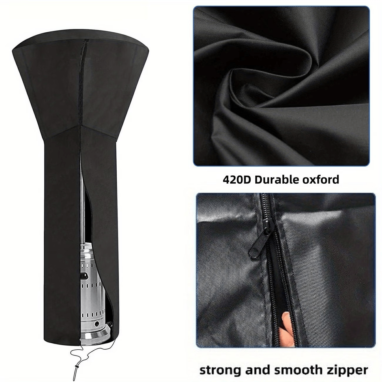 outdoor - patio - heater - cover - waterproof - zipper