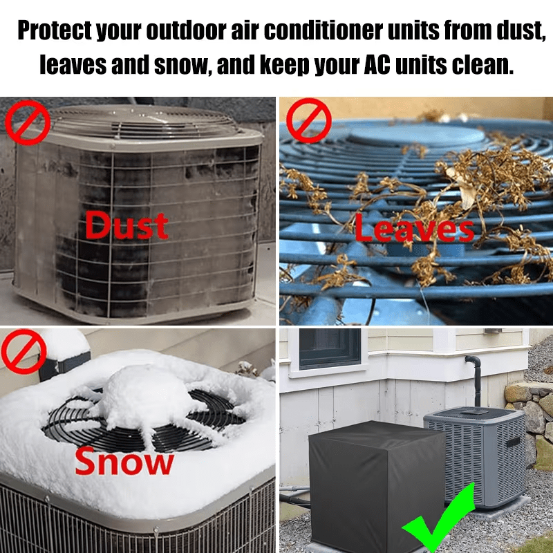 Heavy - Duty Waterproof AC Unit Cover - All - Weather Outdoor Protector