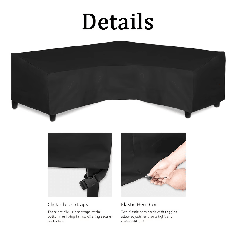 Durable V - Shaped Outdoor Sectional Sofa Cover