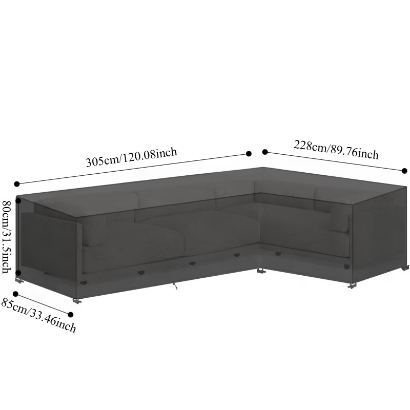 Heavy Duty L-Shaped Outdoor Furniture Covers