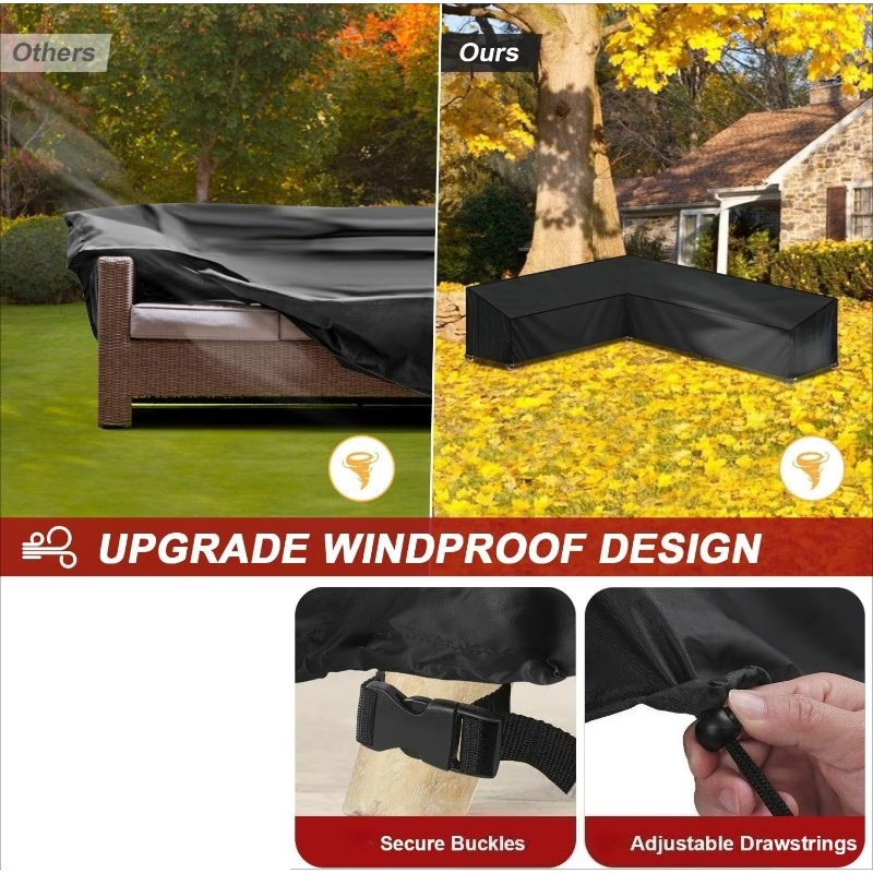 Heavy Duty L-Shaped Outdoor Furniture Covers