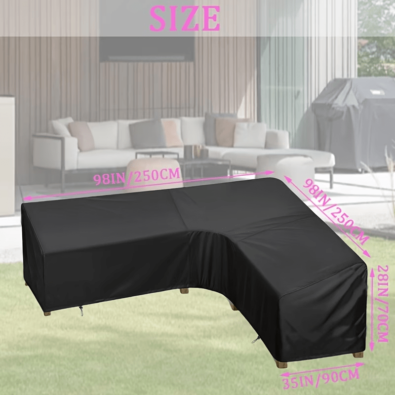 Patio Sofa Cover for Outdoor Use - V - Shaped Set