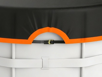 Oval Above Ground Pool Cover Strap Buckle -Orange Trim From