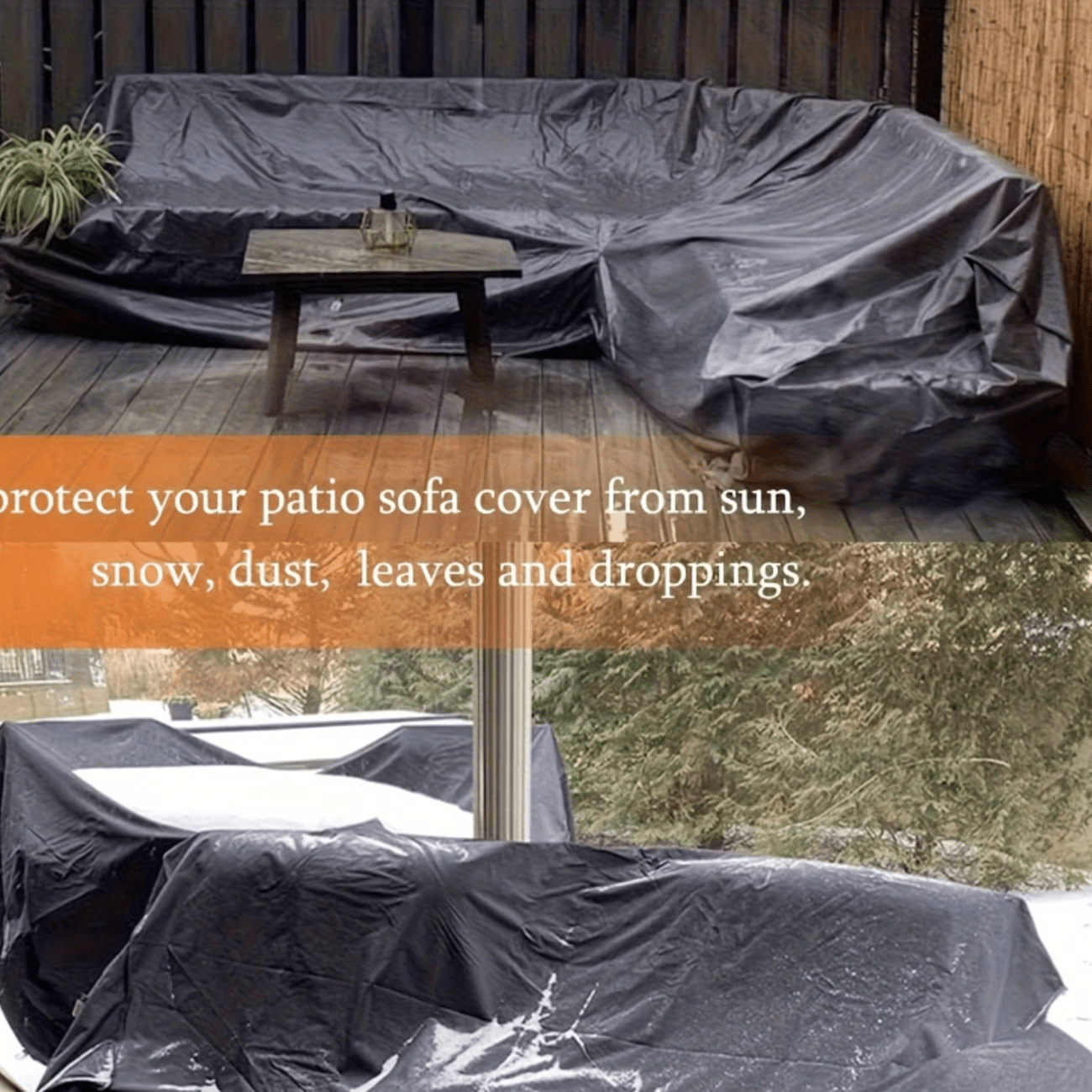 V - Shaped Patio Sofa Cover
