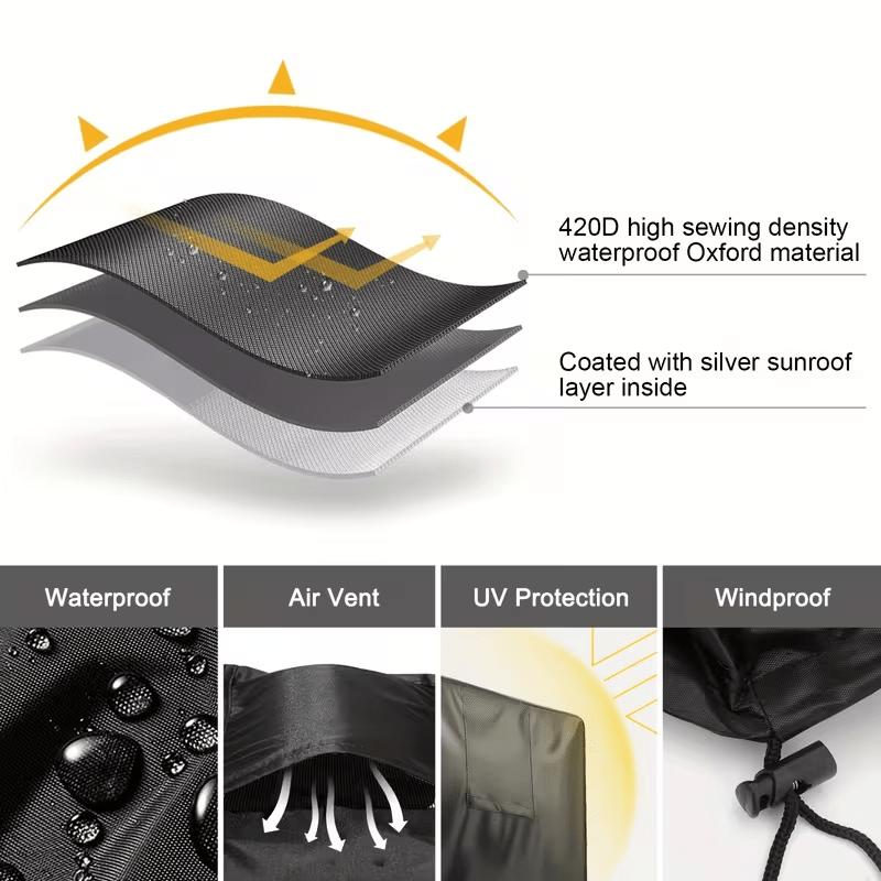 Heavy - Duty Waterproof AC Unit Cover - All - Weather Outdoor Protector