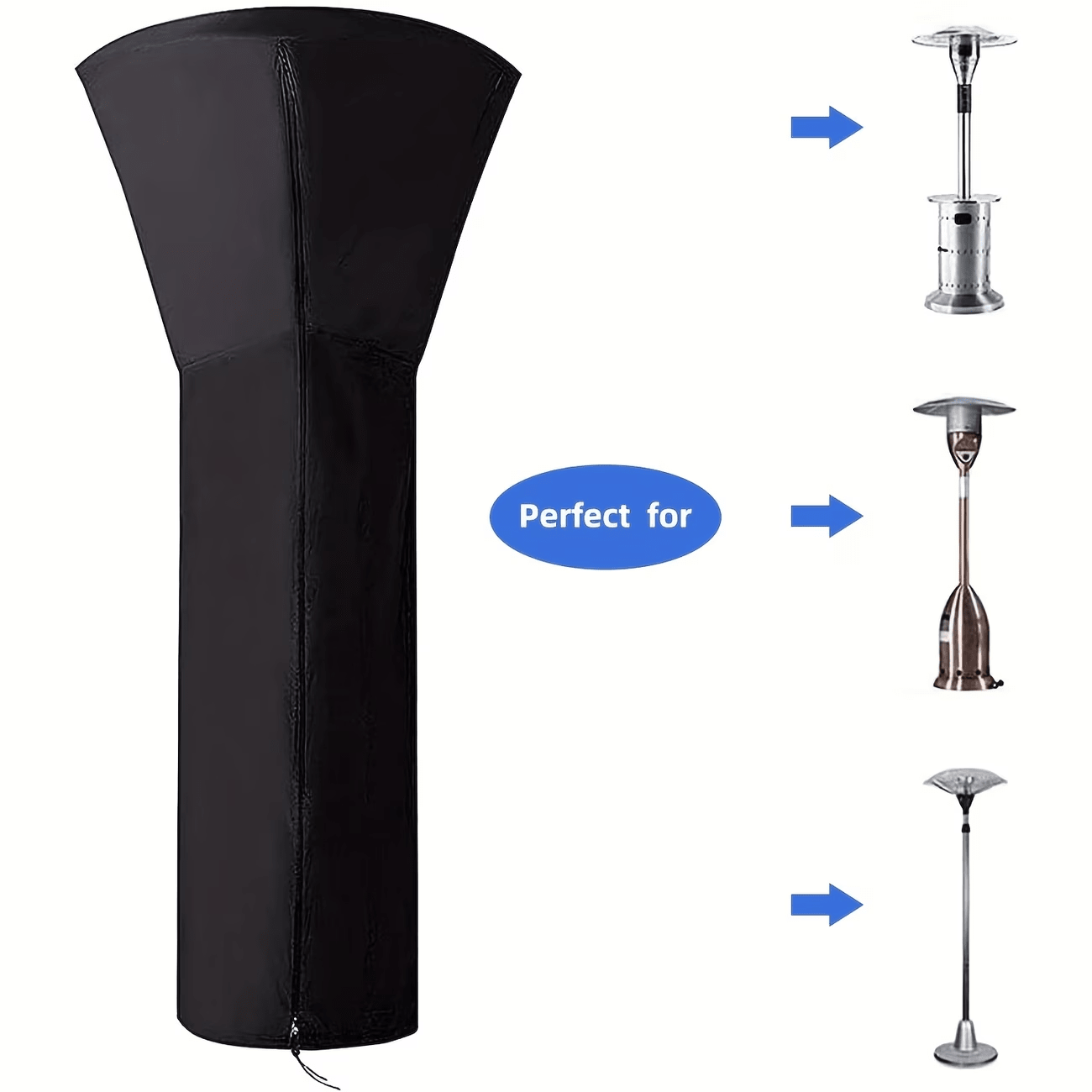 outdoor - patio - heater - cover - waterproof - zipper