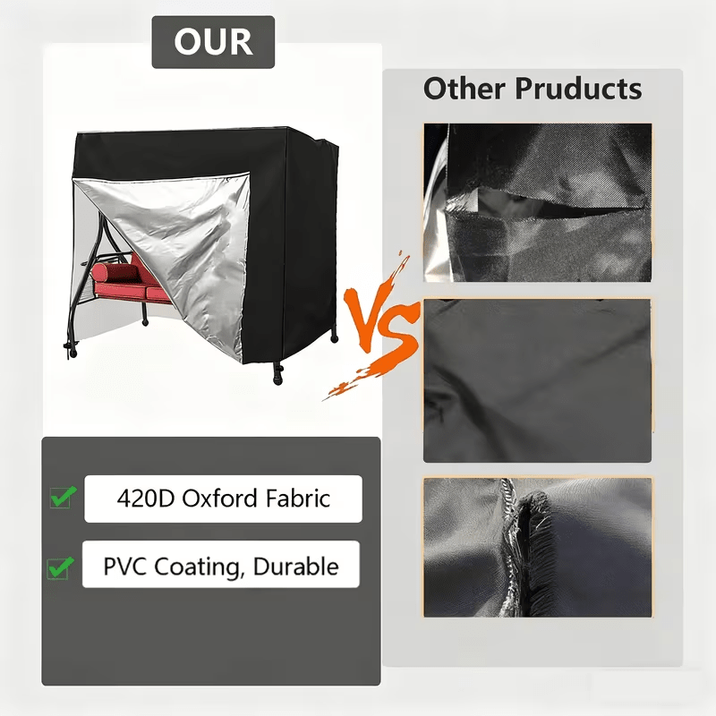 Porch Swing Cover - Waterproof & Windproof Outdoor Canopy