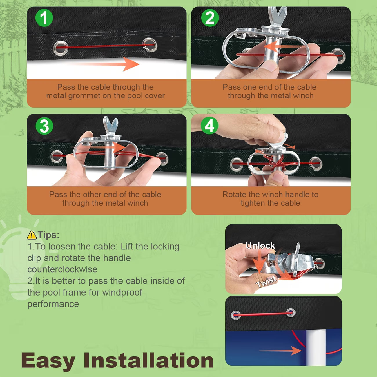 Oval Oxford Swimming Pool Cover for Above Ground Pool